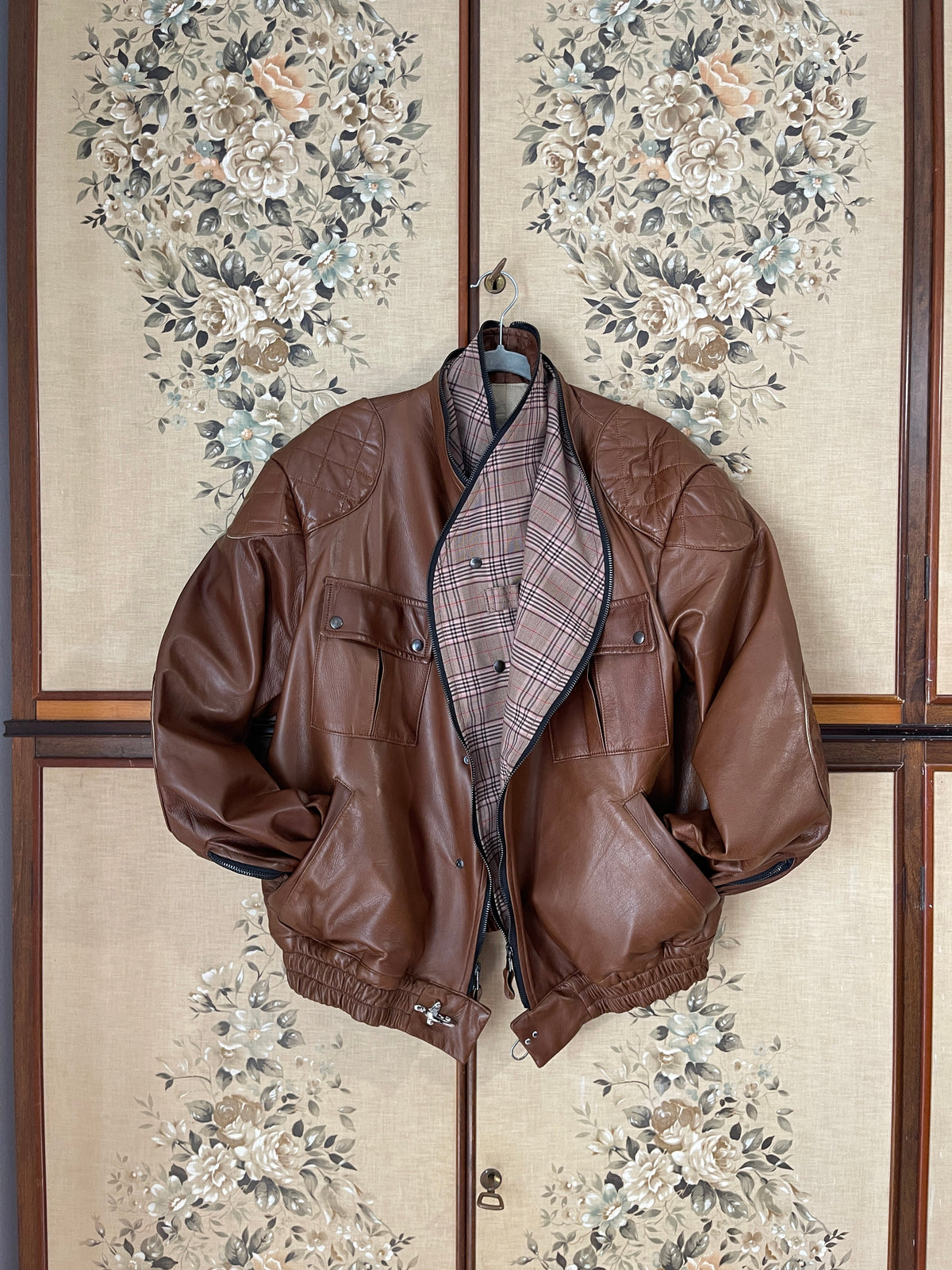 Leather Shawl Collar Jacket