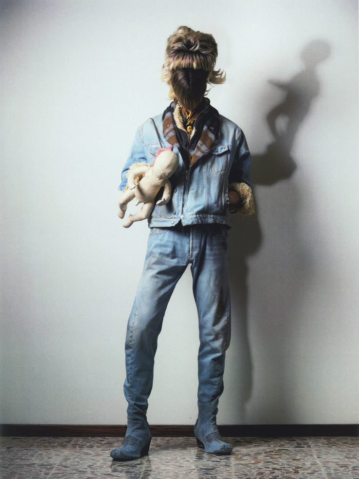 Shearling-Lined Denim Trucker Jacket