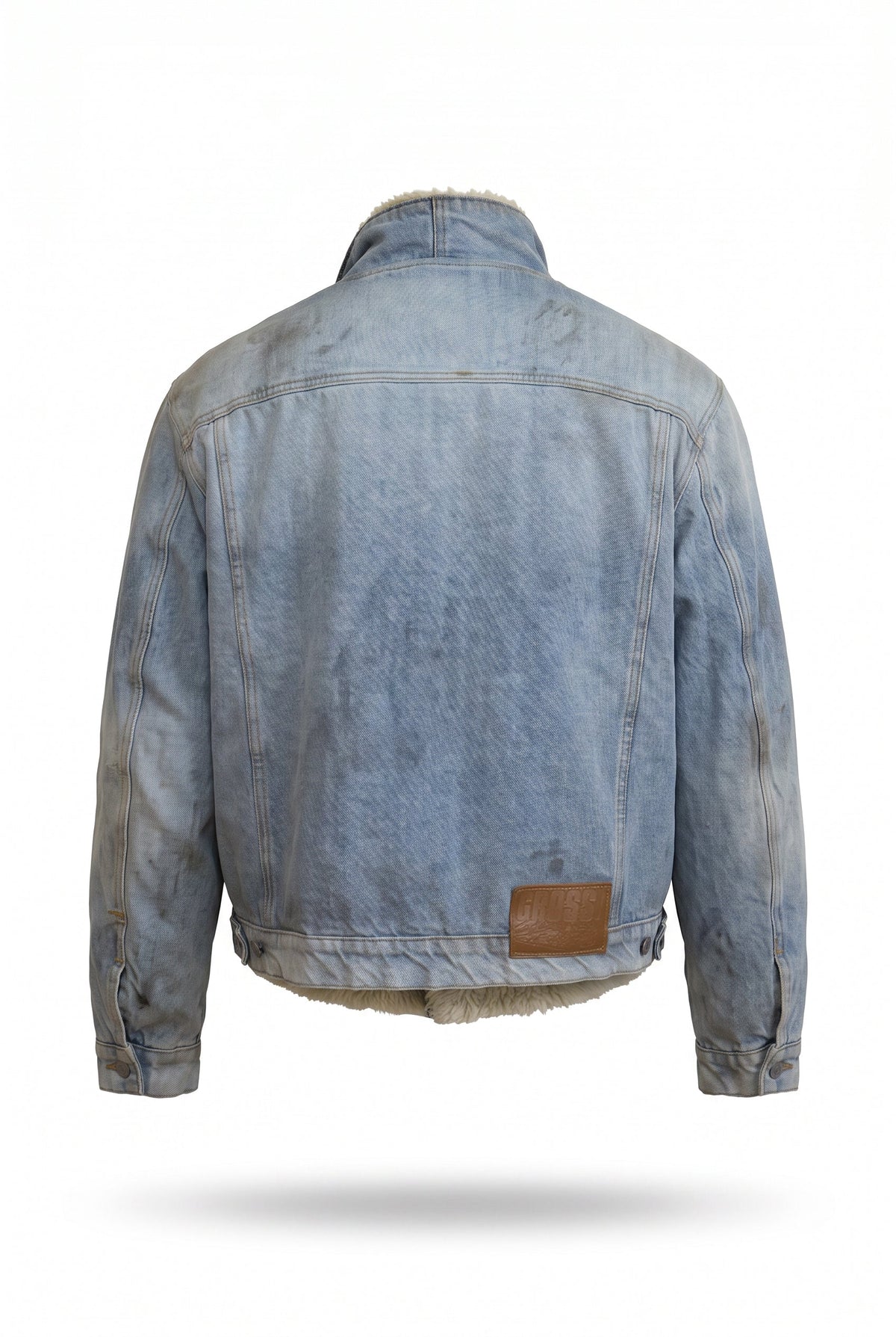 Shearling-Lined Denim Trucker Jacket